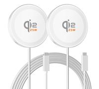 Caricabatterie magnetico wireless da 25 W: Qi2.2 Qi2 Pad di ricarica rapida per iPhone 17 16 15 14 13 12 Pro Max, Samsung Galaxy S26 S25, Google Pixel 10, AirPods-Slim portatile per scrivania comodino