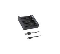 Caricabatterie MC4S: per batterie Li-Ion, Ni-Cd, Ni-MH 1,2/3,6/3,7V 5VDC XTAR