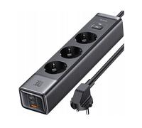 CARICABATTERIE MCDODO PowerStrip 3 prese AC, 2 USB-C, 1 USB-A, 1,5 m da 2500 W, Grigio