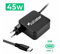 Caricabatterie Multitensione Usb-C Per Portatile 5V-20V 2.25A 45W Nero Cavo