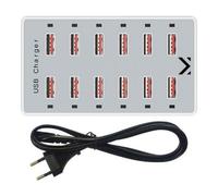 New Majestic Caricatore Usb 12 Porte Max 60W Ausb 12 Caricabatterie Cellulare