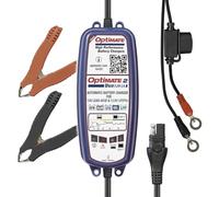 TecMate OptiMate 2 DUO, TM550, Serie BRONZE: Caricatore e mantenitore ermetico di carica a 5 fasi per batterie da 12V / 12,8V 2A