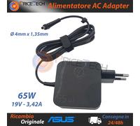 Caricabatterie Originale ASUS 65W 19V 3,42A (4mm x 1.35 mm) con Spina Integrata