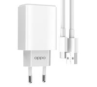 Caricabatterie originale Oppo USB 10W con cavo da USB verso USB-C bianco