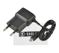 Caricabatterie originale per AC-18E per Nokia 105,106,110, 207, 208, 210, 215, 216, 220, 225, 230, Asha 301, 503 Cavo di ricarica Micro USB, caricatore di rete nero con panno di pulizia Shlok