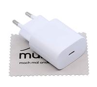 Caricabatterie originale Samsung EP-TA800 per Samsung Galaxy S20/S21 FE 5G, Z Flip3 5G, Z Fold3 5G, Note 10 (Plus/5G), A70s, A71, A72 4G, A80, A90 5G (senza cavo dati) 25W con panno per la pulizia