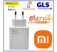 CARICABATTERIE ORIGINALE XIAOMI RICARICA RAPIDA 6.1A 67W USB-C CARICATORE BIANCO