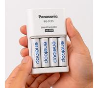 Caricabatterie Panasonic Eneloop BQ-CC55 Smart E Veloce (+4xAA Batterie)