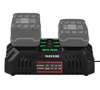 Caricabatterie Parkside 20V PDSLG 20 200W doppio per 2 batteria 2Ah 4Ah 8Ah 12Ah