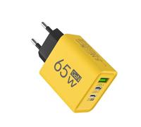 Caricabatterie PD 65 W, blocco caricabatterie USB 65 W | Caricabatterie multiporta USB C resistente alle cadute | Blocco caricabatterie a ricarica rapida multifunzione QC3.0 per un viaggio indispensab