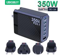 Caricabatterie PD3.1 da 350 W Stazione di ricarica rapida da tavolo GaN3 Adattatore di alimentazione USB tipo C PD PPS da 140 W per MacBook Pro 16" Samsung iPhone 15