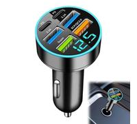 Caricabatterie per accendisigari USB Rapido, USB Accendisigari Ultracompatto in Lega di Alluminio, Caricabatterie Telefono Auto con Ricarica Rapida per Tipo-c, Android E Molto Di Più