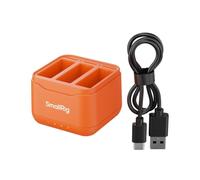 Caricabatterie per Action 6/5 Pro/4/3, per Osmo 360, Ricarica In 2,3 Ore, Caricabatterie A 3 Canali con 3 Slot per Schede .
