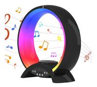 Caricabatterie per altoparlanti wireless, luce d'atmosfera a LED, altoparlante di ricarica wireless a LED, luce notturna di ricarica, illuminazione atmosferica, altoparlante e sveglia, ideale per
