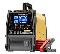 Caricabatterie per auto, 12 V, 24 V, resistente, 0-15 A automatico, spegnimento automatico, modalità di riparazione, caricabatterie intelligente per auto, camion, moto, camper, AGM e batterie al