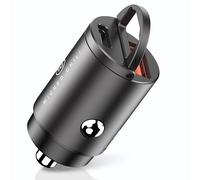 CARICABATTERIE PER AUTO 45W TINY CARICATORE RAPIDO DOPPIO ADATTATORE USB