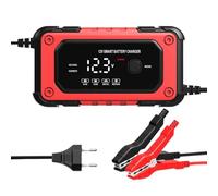 Caricabatterie per Auto - Caricabatterie Smart 12V 6A - Display LCD Desolfatore Automatico per Auto Marine ATV Camion Barca,Garage Esterno Strada