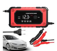 Caricabatterie per Auto | Caricabatterie Smart 12V 6A,Display LCD Desolfatore Manutentore per Auto Moto Barche Veicoli - per Moto Camion ATV Veicoli Marini Strada Esterna Parcheggio