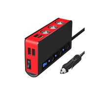 Caricabatterie per auto da 180 W con display digitale Black+Red