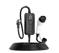 Caricabatterie per auto elettrica 3.6kW regolabile [8/10/13/16A] 1 fase 5M con adattatore Schuko cavo di ricarica portatile con funzione di temporizzazione indicatori LED e borsa IP67 IEC 62196-2,10m