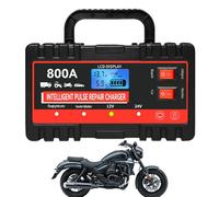 Caricabatterie per Auto Manutentore Portatile da Viaggio | Mantenitore Batteria Auto per Veicoli Autocarri Motocicli Viaggio su Strada Riparazione Manutenzione Officina Garage