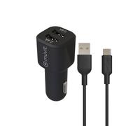 Caricabatterie per Auto Muvit for Change 1,2 m Nero