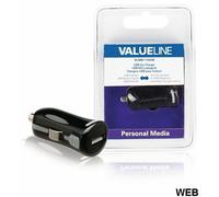 Caricabatterie per Auto Output 2.1 A USB Nero