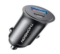 Caricabatterie per auto - THOMSON - Compatto - USB-A + USB-C - 18W + PD 20W