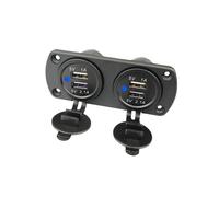 Caricabatterie per auto USB doppio con luce blu (pannello con 2 prese)