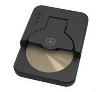 Caricabatterie per batterie a bottone LIR2032 veloce per usb-c compatto ABS tester di ricarica nero per bianco design portatile Coin Cell Caricabatterie per viaggi e ufficio LIR2032 Charger (Black