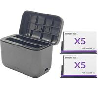 Caricabatterie per batterie Insta 360 X5: questo caricabatterie rapido può salvare e caricare due batterie contemporaneamente. È una custodia di ricarica USB-C progettata come accessorio per Insta 360