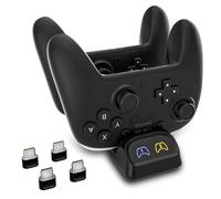 Caricabatterie per controller switch, dock di ricarica rapida per controller Switch Pro, Xbox Series X/S, PS5 e gamepad di tipo C - Doppia stazione di ricarica con indicatori LED e adattatore di tipo