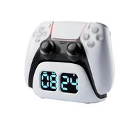 Caricabatterie per controller wireless, base di ricarica rapida per controller PS5, 12,8 x 7,8 x 9 cm, base in ABS con display orario integrato