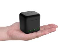 Caricabatterie per Go Pro Hero 13 Nero, Custodia di ricarica USB a tripla slot con lettore di schede SD/cavo di tipo C, custodia da trasporto completamente compatibile con Go Pro 13 originale