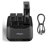 Caricabatterie per Insta360 Ace Pro/Ace, accessori per fotocamera mini scatola di ricarica rapida, base di ricarica per tre batterie, hub di ricarica Ace con cavo di ricarica USB-C