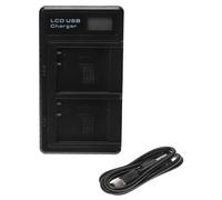Caricabatterie per Panasonic Lumix DMC-GF5X DMC-GF5 DMC-GF3X 8,4V USB duale