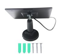Caricabatterie per pannello solare ad alta efficienza da 5 W 5 V per telecamere ad anello con adattatori DC3.5 Staffa di montaggio regolabile resistente alle intemperie Pannello solare ad alta
