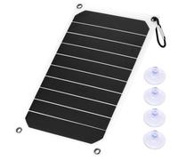 Caricabatterie per Pannello Solare, Pannello di Ricarica Solare Impermeabile per Esterni Portatile da 10 W Uscita Usb da 5 V Con Gancio E Ventose, per Pesca, Ciclismo, Campeggio, Escursionismo