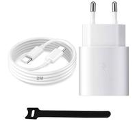 Caricabatterie Per Samsung, 25W Caricatore Rapido Alimentatore USB C con Cavo Tipo C da 2M per Samsung Galaxy Tab A11 A11+ A9 A9+ S11 Lite S10 FE+,S26 S25 S24 S23 S22 S21 S20 FE Ultra, A57 A56 A55,