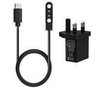Caricabatterie per smart watch a 2 pin da 4 mm, compatibile con Reflex Active Radley Series 20 Yamaha SW022, Ticwatch GTX, AGPTEK LW11, Xiaomi Haylou RT LSO5S, cavo di ricarica magnetico per