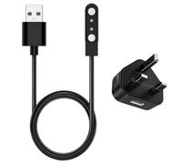 Caricabatterie per smart watch a 2 pin da 4 mm, compatibile con Reflex Active Radley Series 20 Yamaha SW022, Ticwatch GTX, AGPTEK LW11, Xiaomi Haylou RT LSO5S, cavo di ricarica magnetico per