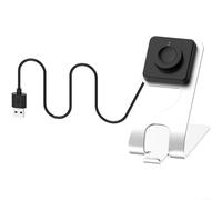 Caricabatterie per smartwatch e supporto in alluminio compatibile con Fossil Gen 6/5/4, cavo PC con base dock stabile per casa e ufficio, nero (D)