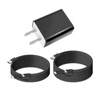 Caricabatterie per tablet Kindle Fire con cavi da USB a Micro-USB e USB-C da 1,8 m e 3,5 m, per Fire HD 7, 8, 10, Paperwhite, Voyage, e-Reader, bambini