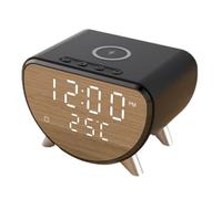 Caricabatterie per Telefono con Orologio,Stazione Di Ricarica Wireless 15W Con Sveglia | Orologio Digitale Multifunzione Con Caricabatterie Da Comodino Per Famiglie Coppie Amici