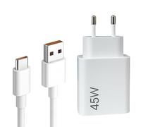 Caricabatterie per Xiaomi 45W Cavo Caricabatterie USB C Rapido con Cavo USB-C 1m Adattatore Turbo per Xiaomi Pad 6 5 per Redmi Note 14 5G 13 12S 12 POCO Pad M6 Mi 10T Pro Lite