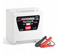 Caricabatterie portatile 12v 24v 9a per batterie al piombo con protezione sovraccarichi e inversione polarità led stato carica