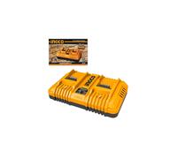CARICABATTERIE RAPIDO DOPPIO 20V 110V-240V BATTERIA LITIO - INGCO FCLI2024