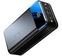 Caricabatterie portatile 50000 mAh, Power Bank 2.1 A, ricarica rapida, batteria esterna, caricatore per telefono portatile USB C compatibile con la maggior parte dei dispositivi USB, nero