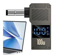 Caricabatterie portatile da 100 W Plug-Play portatile con display digitale | Adattatore da tipo C a CC per la maggior parte dei laptop, dispositivi con porta di tipo C e altri dispositivi elettronici