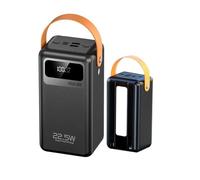 Caricabatterie portatile da 80000 mAh, grande power bank, PD22,5 W, ricarica rapida, cavi integrati, batteria esterna, 4 uscite e 2 ingressi, power bank for campeggio e viaggi(D,60000Mah)